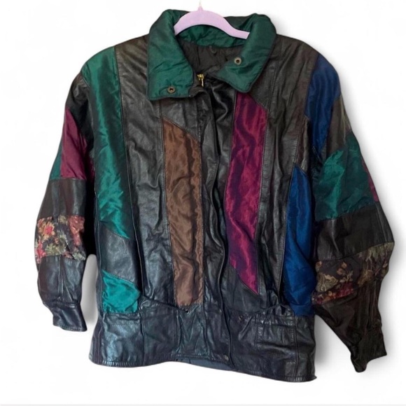 Unique, patchwork leather Jacket - Picture 2 of 5